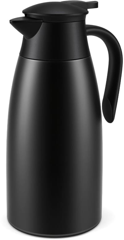 Dailygoods- Thermoskan 1 liter - Dubbelwandig - Roestvrij staal - 24 uur warmte-isolatie - Voor koffie/thee - Geschikt voor koude dranken - Thermosfles