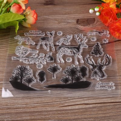 Tampon Transparent Silicone Sceau Timbres DIY Scrapbook Cartes Photo Cartes Postales Décoration