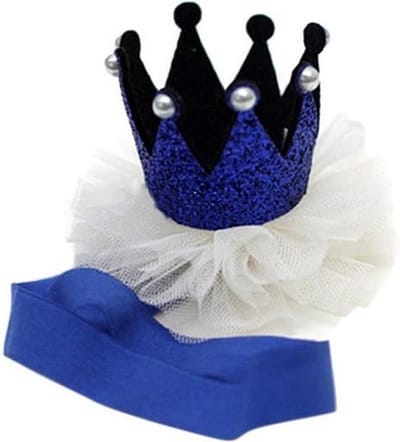 Haarband Baby - Kroontje - Blauw