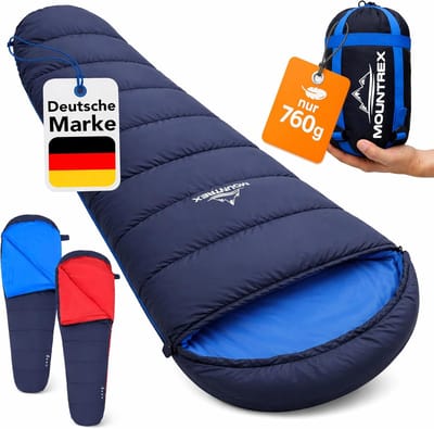 Slaapzak Volwassenen Ultralicht 750g – Mummie Slaapzak Compact – Koppelbaar – 205 x 80 cm