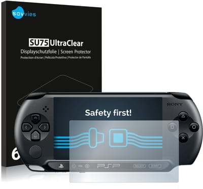 Savvies - Screenprotector voor Sony PSP 2000 - Folie Beschermfolie transparant 6 Stuks