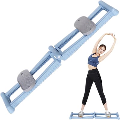 Beentrainer Ski Simulator - Oefenapparaat Bekkenbodem - Spierversterking Benen - Opvouwbaar Ontwerp - 113.5 cm Lang - Blauw