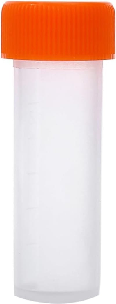 Set van 10 heldere plastic proefbuizen met schroefdop - 5ml opslag voor laboratoriumexperimenten en monsters