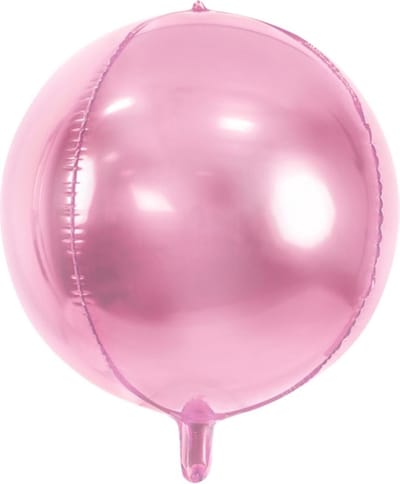Partydeco - Folieballon rond Roze