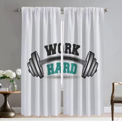 Gym Halloween Decoratie Gordijnen voor Woonkamer Gordijn Tule voor Slaapkamer Huis Interieur Gordijnen 2 Stuks Scheidingsschermen W50xH70cmx2pcs-CL gray