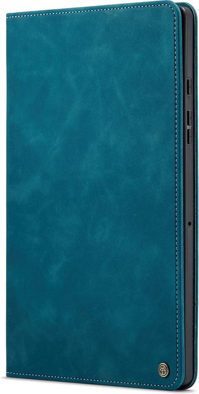 CaseMania Bookcase hoesje geschikt voor Samsung Galaxy Tab A9+ - Effen Donkergroen - Kunstleer