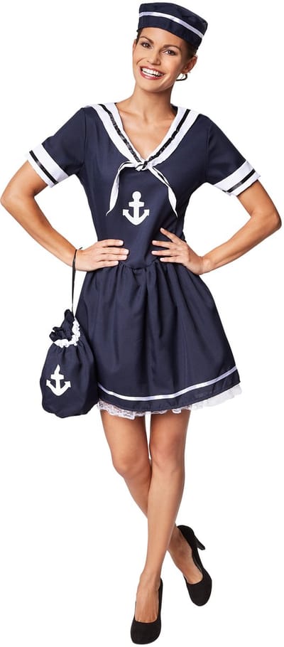 dressforfun - Vrouwenkostuum zeemansvrouw S - verkleedkleding kostuum halloween verkleden feestkleding carnavalskleding carnaval feestkledij partykleding - 301518