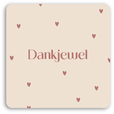 Bedankt kaartjes mini - 50 stuks - Cadeaulabels dankjewel - Bedank kaart collega's - Bedankt labels bruiloft
