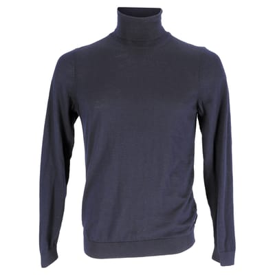 Boss coltrui in marineblauwe wol