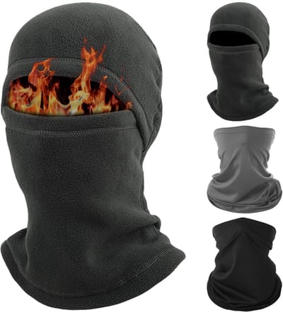 Dailygoods- Bivakmuts 4 stuks - Wintermasker - Skimasker - Geschikt voor motorfietsen - Ademend en warm - Gebreid acryl fleece
