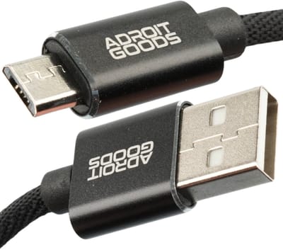 AdroitGoods USB-A naar Micro-USB kabel USB 2.0 met snel laden - 1m - Gevlochten Snellaad Kabel 2.4A - Duurzame Aluminium Connector – Android Data- & Laadkabel