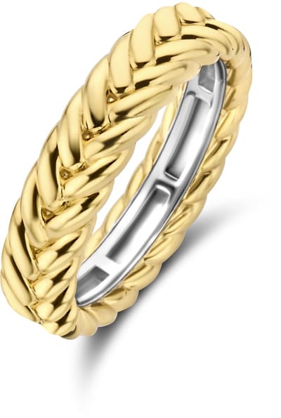 TI SENTO Dames Ring - 925 zilver - Zilver geel verguld - Maat 17.75 mm / maat 56 - 12263SY