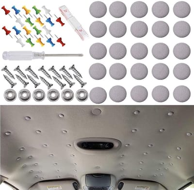 Autodak Reparatie Set - Dakbekleding Klinknagels - Auto Interieur Repareren - Universeel Inzetbaar - 70 Delig - Grijs