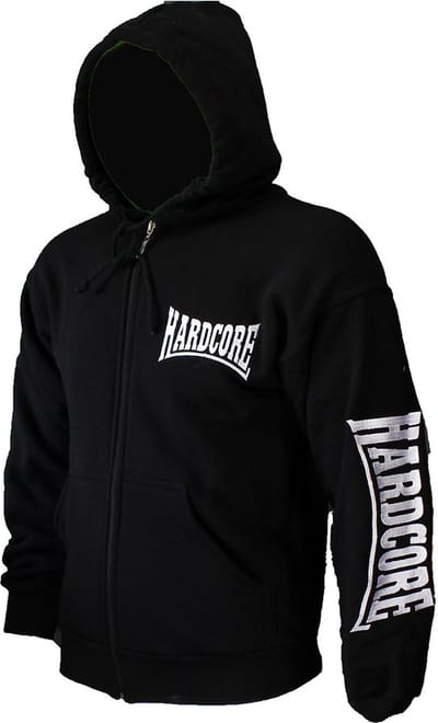 Hardcore Geborduurd Logo Vest Hoodie met Rits en Capuchon - Origineel Design - XXL