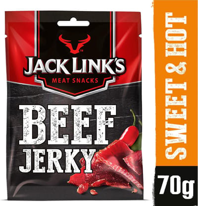 Jack Link's Beef Jerky (12x60g) Sweet & Hot - Functionele voeding - Eiwit Snacks