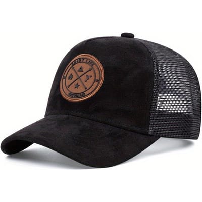 Zomer Mesh Baseballpet Dames Heren ENJOY LIFE Letter Patch Snapback Hoed Casual Ademend Unisex Street Hip Hop Trucker Petten zwart