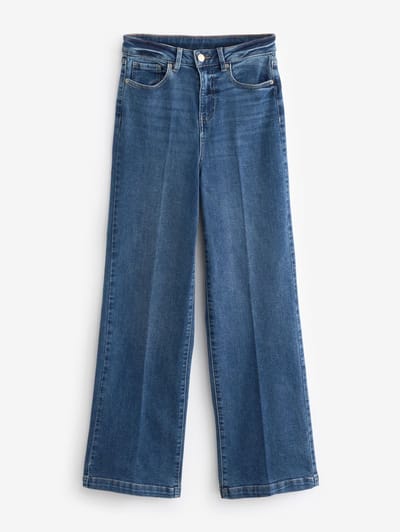 Next - Dames - Jeans met wijde pijpen - Blauw