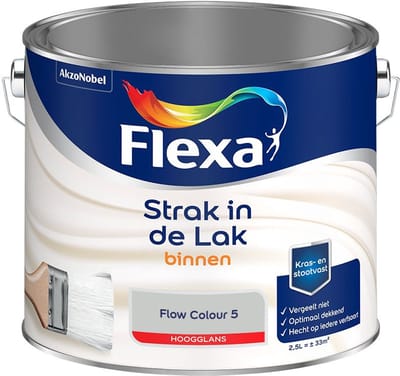 Flexa - Strak In De Lak Binnenlak Hoogglans - Flow Colour 5 - Mengverf - 2,5 L