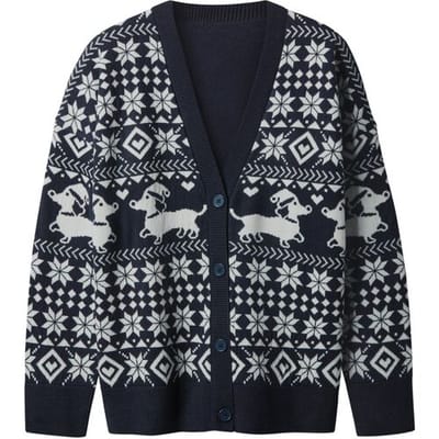 esmara Dames kerstvest (Marineblauw, XS (32/34))