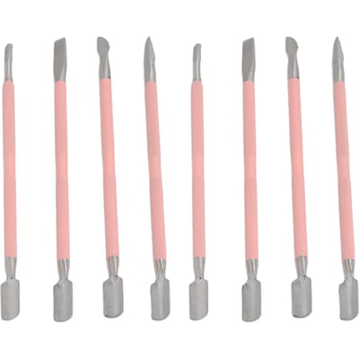 2 Sets Pousse-cuticules Double Face Acier Inoxydable Enlever Saleté Ongles Cuillère Nettoyeur d'Ongles pour Manucure