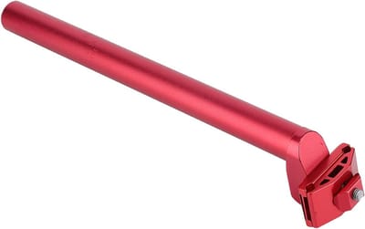 Zadelpen Fiets - Zadelbuis Fietszadel - Comfortabel Fietsen - Schokbestendig Ontwerp - 25.4 x 300 mm - Rood