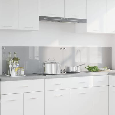 vidaXL - Keukenachterwand - 2 - st - Lichtgrijs - 100 - x - 40 - cm - gehard - glas