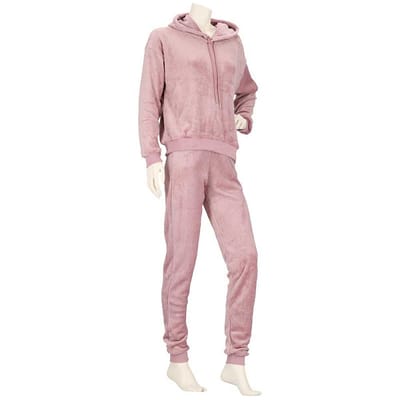 Huispak dames - Paars - Maat S/M - huispak dames volwassenen fleece - joggingpak dames - huispak dames volwassenen