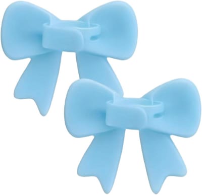 Hoofdtelefoon Accessoires - Oortelefoon Decoratie - Dagelijks Gebruik - 3D Strik Design - 2 Stuks - Blauw