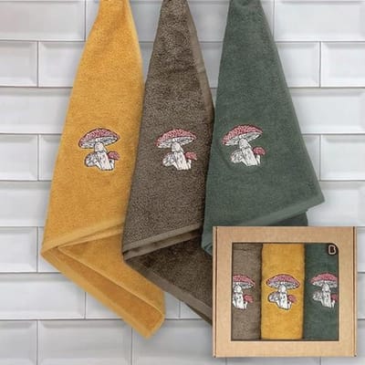 3-delige set theedoeken van Amerikaanse badstof - Absorberend en zacht, 50 x 50 cm