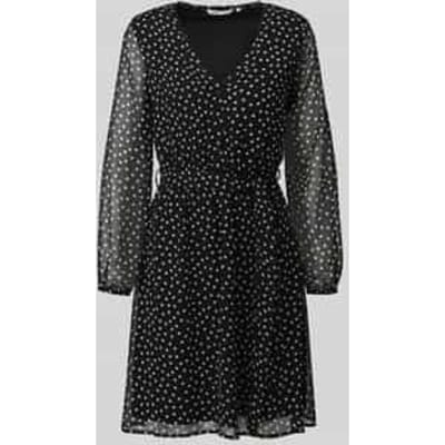 Getailleerde blousejurk met all-over motief model 'CERA'