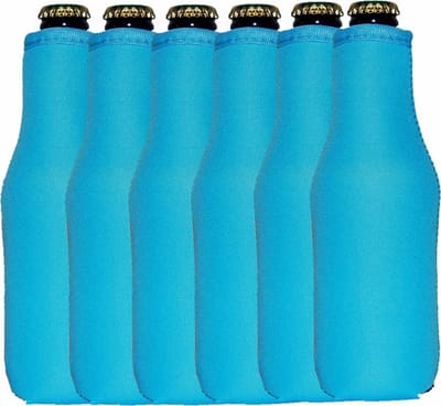 6 st. bierfleshouder- flessen koel houder | bierfleshoes | Exclusief Blauw - Specialties by Eizook