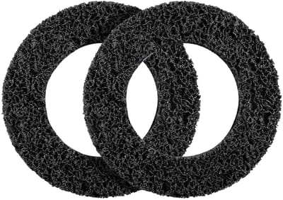 Set van 2 grove reinigingsschijven Ø150 mm nylon schijven voor oppervlaktebewerking, metaal en velgen reinigen