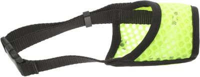 Hondenmuilkorf - Hondenmondkap Puppy - Veilig Wandelen - Ademend Polyester - 9.50X7.00X7.00CM - Lichtgroen