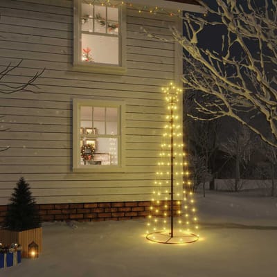 vidaXL Kegelkerstboom 108 LED's 70x180 cm warmwit