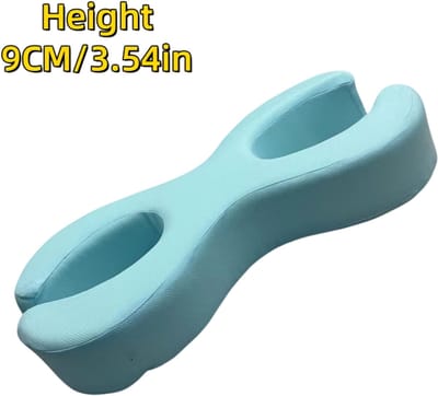 Gezichtskussen van Memory Foam – Anti-Rimpel, Anti-Aging Kussen, Schoonheidsslaap Kussen, Ontspannend, Rimpelpreventie - Blauw- Terwijl 9cm
