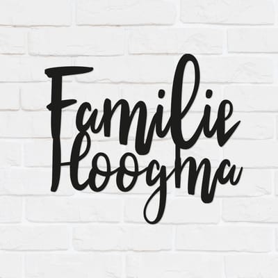 Naambordje Unico - Familie naam (incl. blinde bevestiging) | Incl. 2 jaar garantie