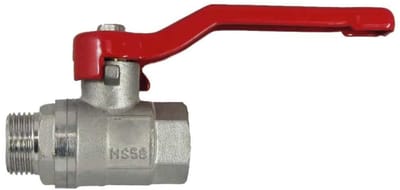 Kogelkraan 1 1/4, Messing, Hendel, Sanitair