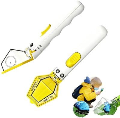 Insectenvanger met 6x vergrootglas- Lange Steel - Spinnenvanger - Vliegenvanger - Insectenpotje voor kinderen - Insect catcher - Insectenkijker - Insectendoos - Insectenzuiger - Insectenpotje - Spinnen verjager - Wespenval - Wespenverjager - 2 Stuks