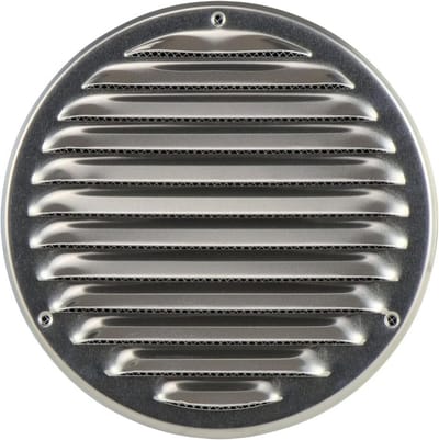 Ventilatierooster Aluminium - Luchtrooster Afvoerrooster - Ventilatie Verbeteren - Met Insectengaas - 160mm - Aluminium