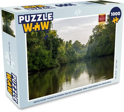 Puzzel Grote rivier tussen de bomen van het Nationaal park Corcovado in Costa Rica - Legpuzzel - Puzzel 1000 stukjes volwassenen