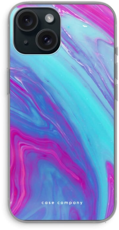 Case Company® - Hoesje geschikt voor iPhone 15 hoesje - Zweverige regenboog - Soft Cover Telefoonhoesje - Bescherming aan alle Kanten en Schermrand