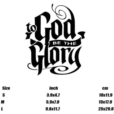 Aan God De Glor    Religieuze Auto Stickers Voor Laptop Waterfles Telefoon Auto Vrachtwagen Bus SUV Motorfiets Voertuig Verf Raam Muur S