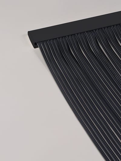 DEGOR - deurgordijn - vliegengordijn - luxe lamellen - zwart - 90x210cm