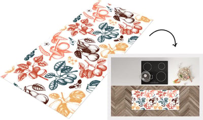 Keukenloper - Loper keuken - Fruit - Vintage - Boom - Design - 120x50 cm - Keukenloper vinyl