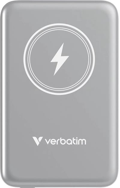 Verbatim Charge'n'Go Serie - Powerbank - 10000mAh - Magnetisch Draadloos - Grijs