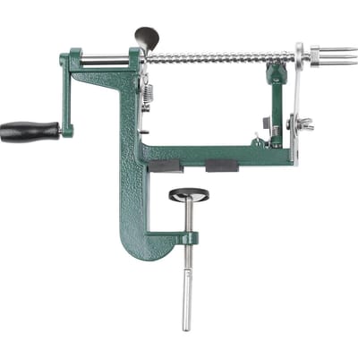 Westmark Appelschiller, met schroefklem voor tafelmontage, 31 x 5,3 x 21 cm, roestvrij staal/aluminium, Apfeltraum, groen/zilver, 11432260