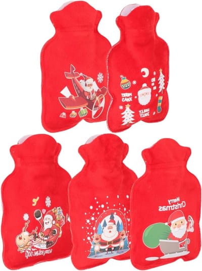 5 Stuks Mini Warmwaterkruik - Herbruikbare Handwarmer voor Kerst en Koude Dagen - PVC Warmwaterzak voor Comfort en Ontspanning