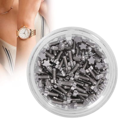 Dailygoods- Horlogeschroef 100st - Legering - Horloge Reparatie - Compact - Duurzaam - Vervangende Onderdelen - Kijkschroef