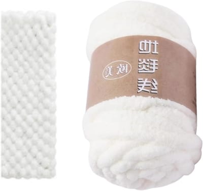 Garenwol Om Te Breien - Pluche Garen - Projecten Haken - Extra Dikke Draad - 250 Gram - Puur Wit