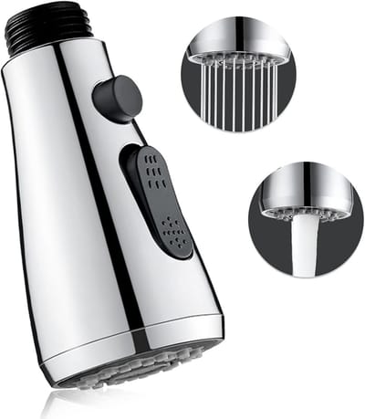 Douchekop Keuken - Kraan Opzetstuk - Snel Afspoelen - Twee Waterstanden - 9 cm Hoog - Zilver